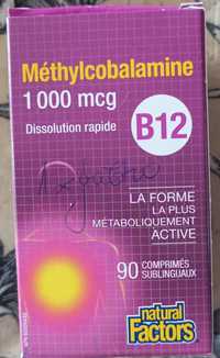 Natural Factors Methyl cobalamin Витамин 90 таблетки B12