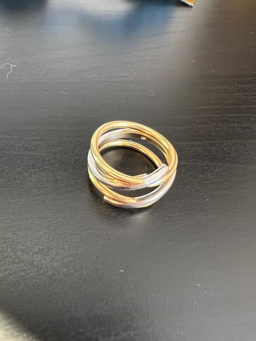 Vand inel aur alb cu aur galben 18k dama