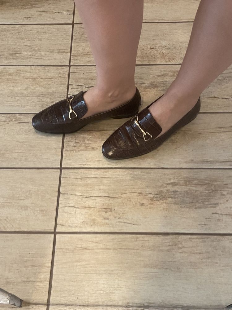 Mocasini de piele Zara