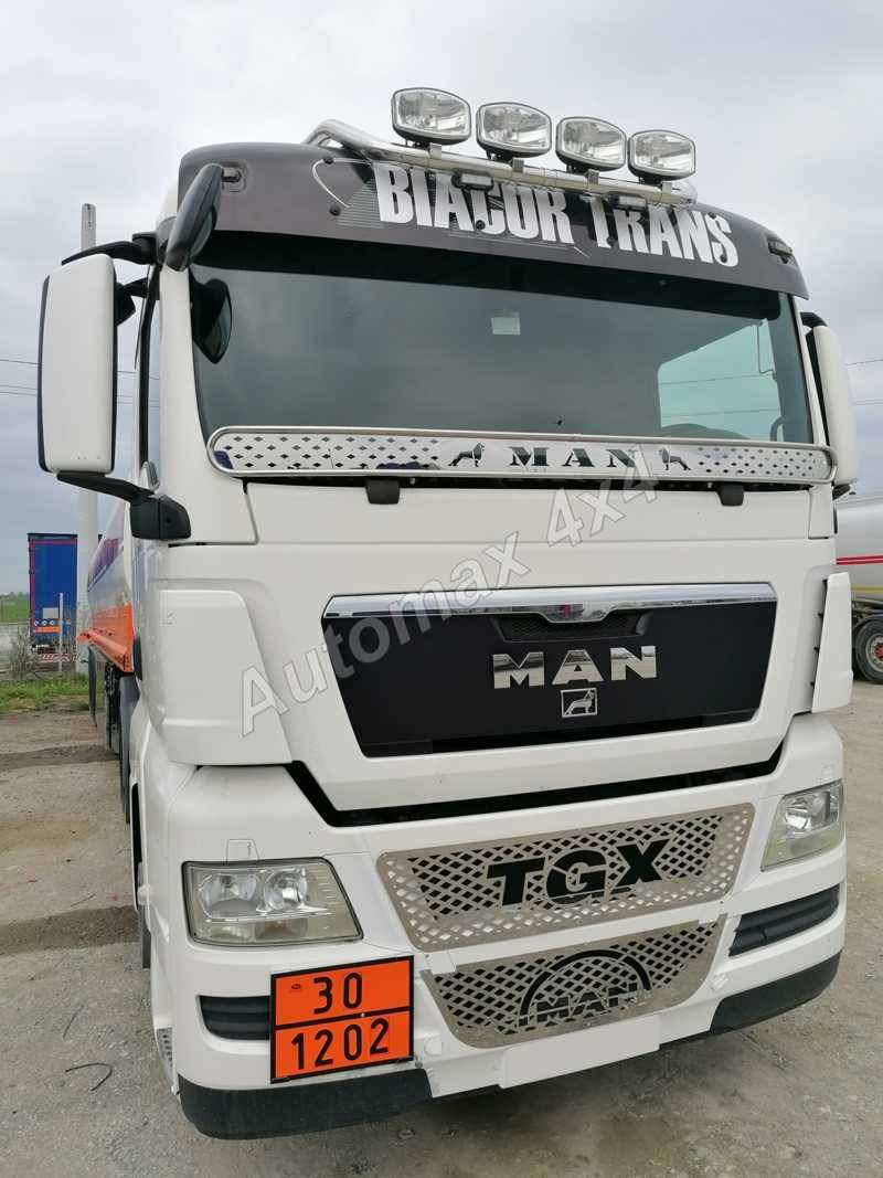 Bullbar, bara inox, suport proiectoare plafon MAN TGS, TGL, TGX-L