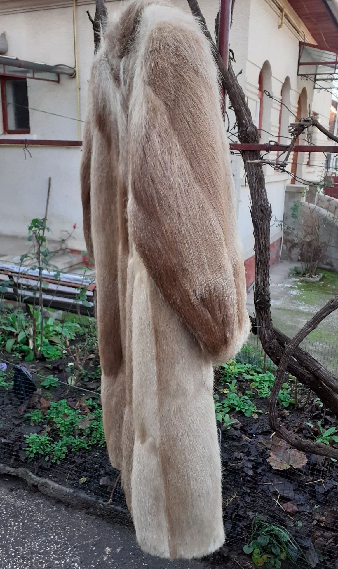 Haină din Blană Naturală Lungă de NUTRIE femei nu vulpe nurcă