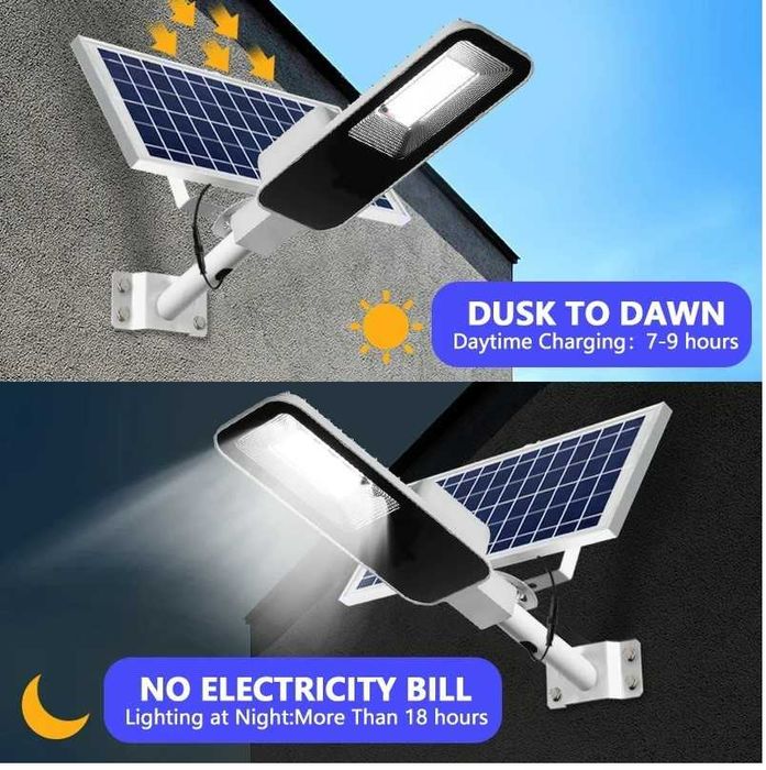 Lampa cu incarcare solara 100W 350LED cu Telecomanda si Suport Metalic