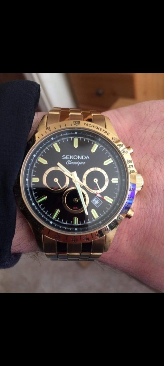 Sekonda classique men gold plated watch