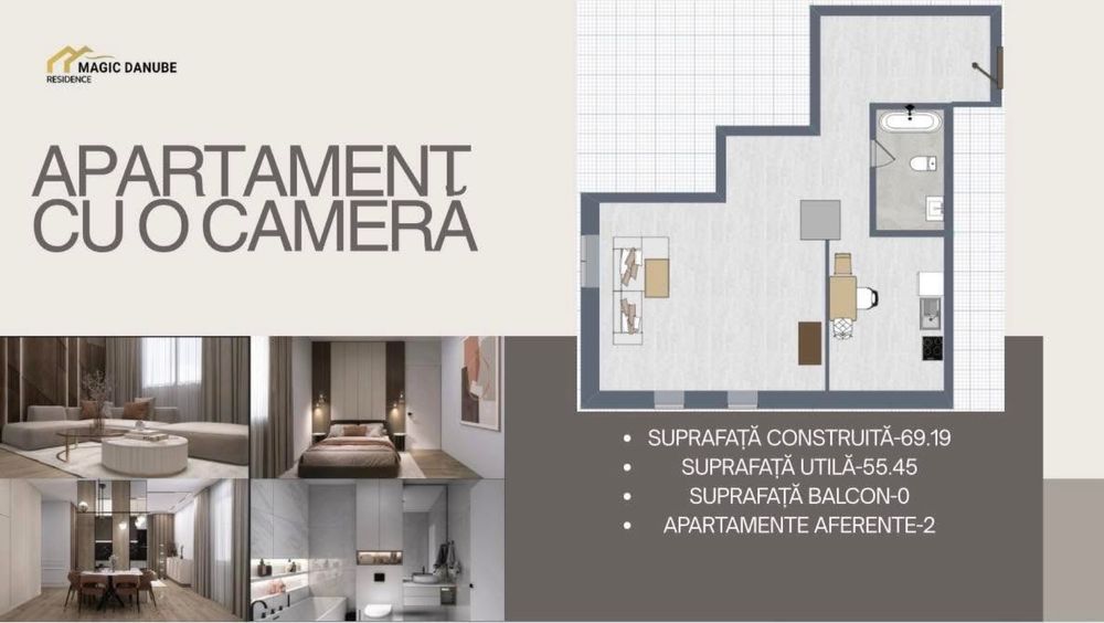Apartamente 1,2 si 3 camere Galati faleza dunari
