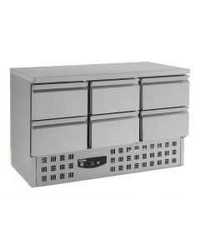 Професионален хладилник за салати 1365X700X876 мм, 368L, +2~+8°C