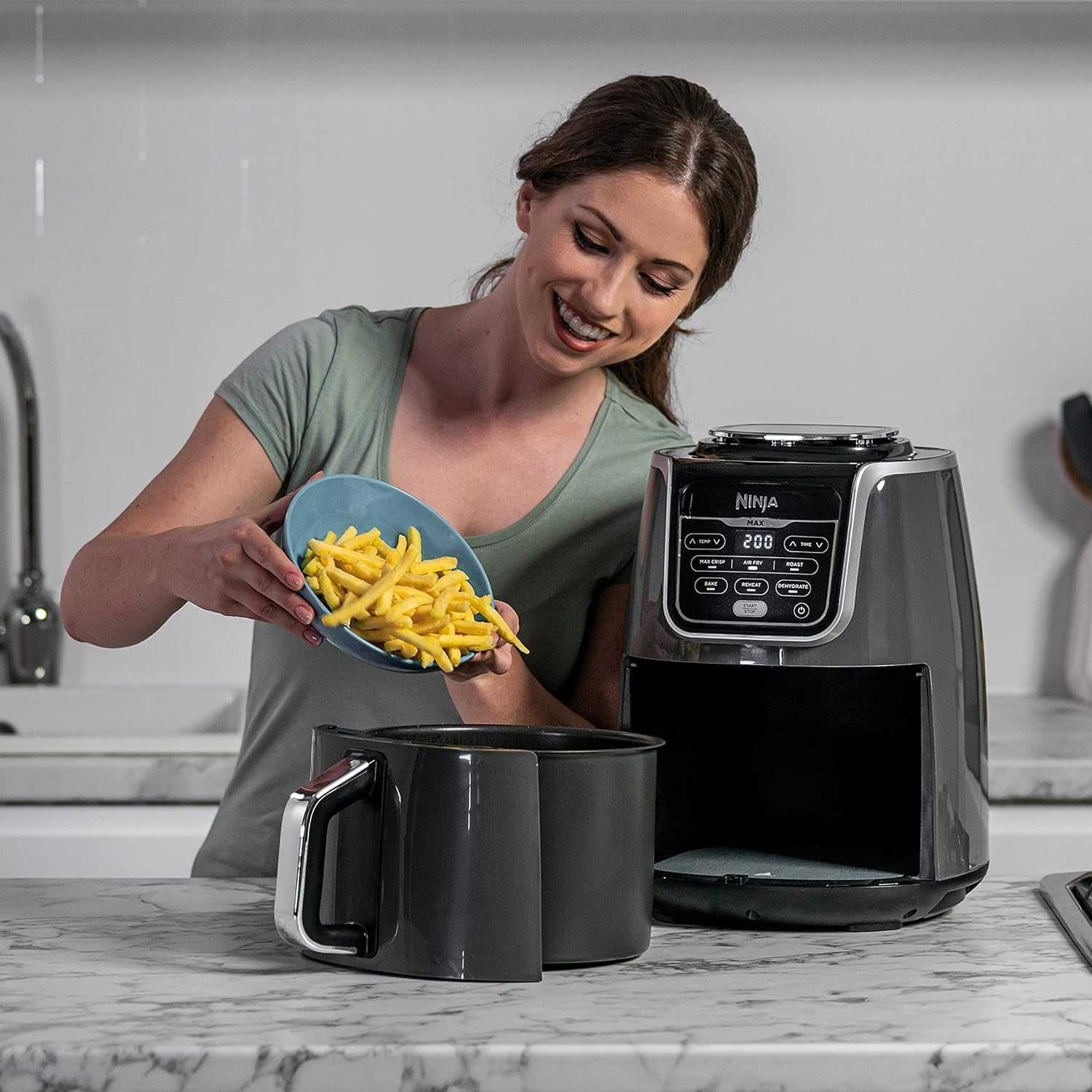 Фритюрник с горещ въздух Ninja Air Fryer Max 5.2L (AF160EU) 6в1 1750W