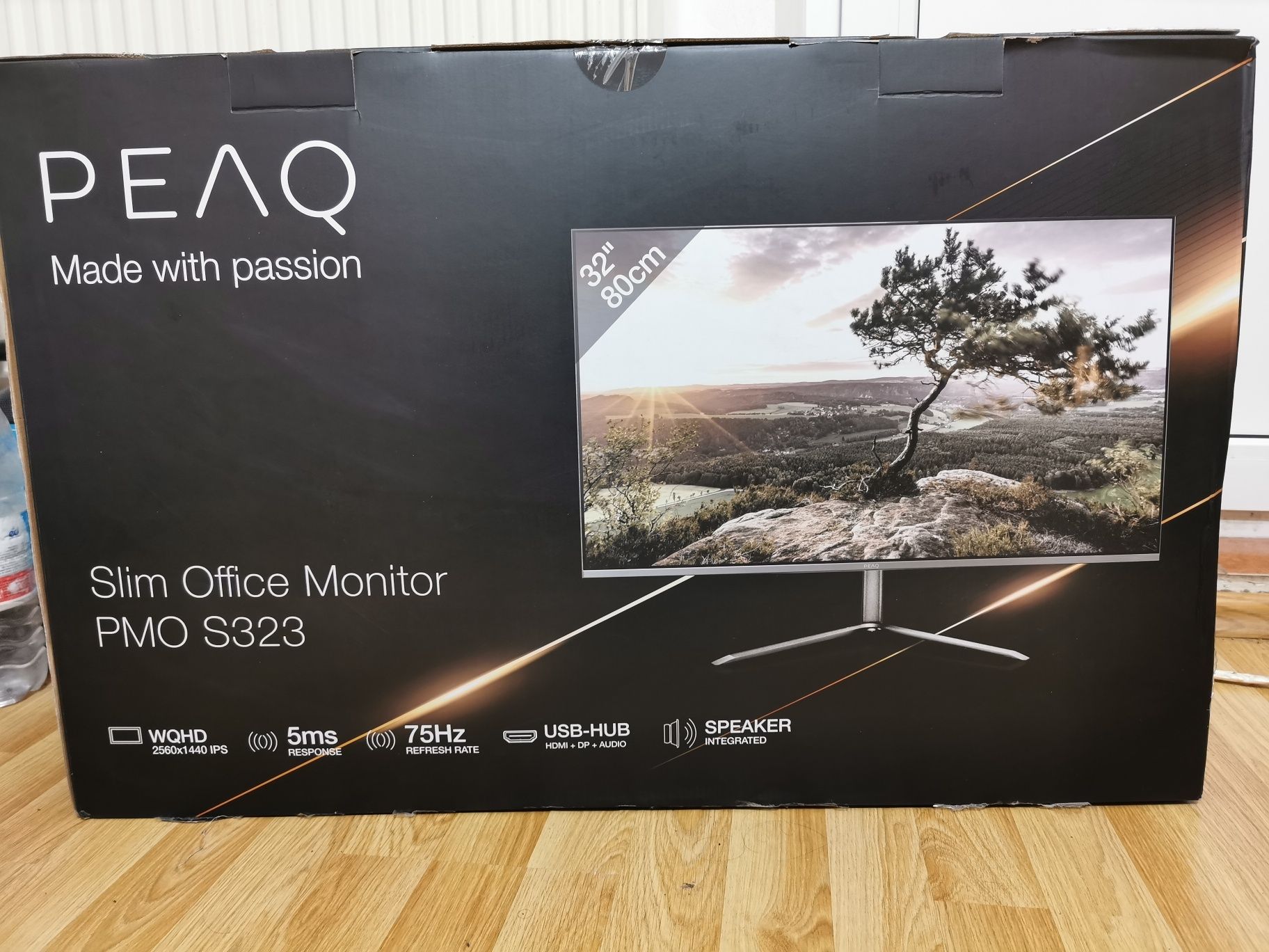 PEAQ Monitor PMO Slim S323-IQSC, 31.5 Zoll, WQHD, 75Hz, 5ms, 250cd, IP