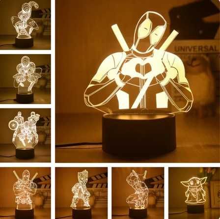 Lampa de Veghe 3D Led Marvel