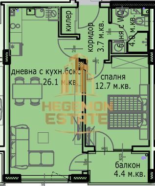 2-стаен в Варна-Кайсиева градина площ 69 цена 102000