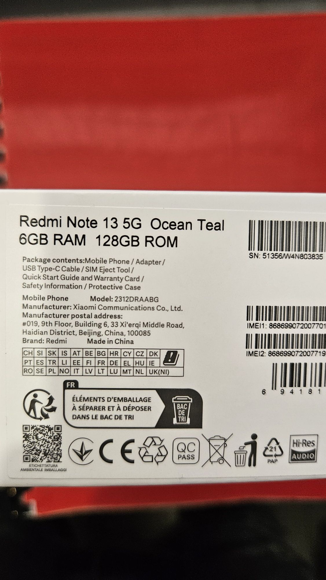 Redmi Note 13 5G Ocean Teal- В Гаранция!!!