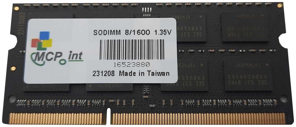 Модуль памяти для ноутбука DDR3L 8GB SO-DIMM 1.35V PC3-12800/1600MHz
