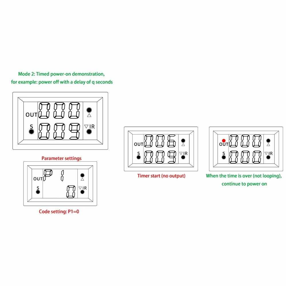 Modul temporizator releu de timp programabil temporizare 12v display