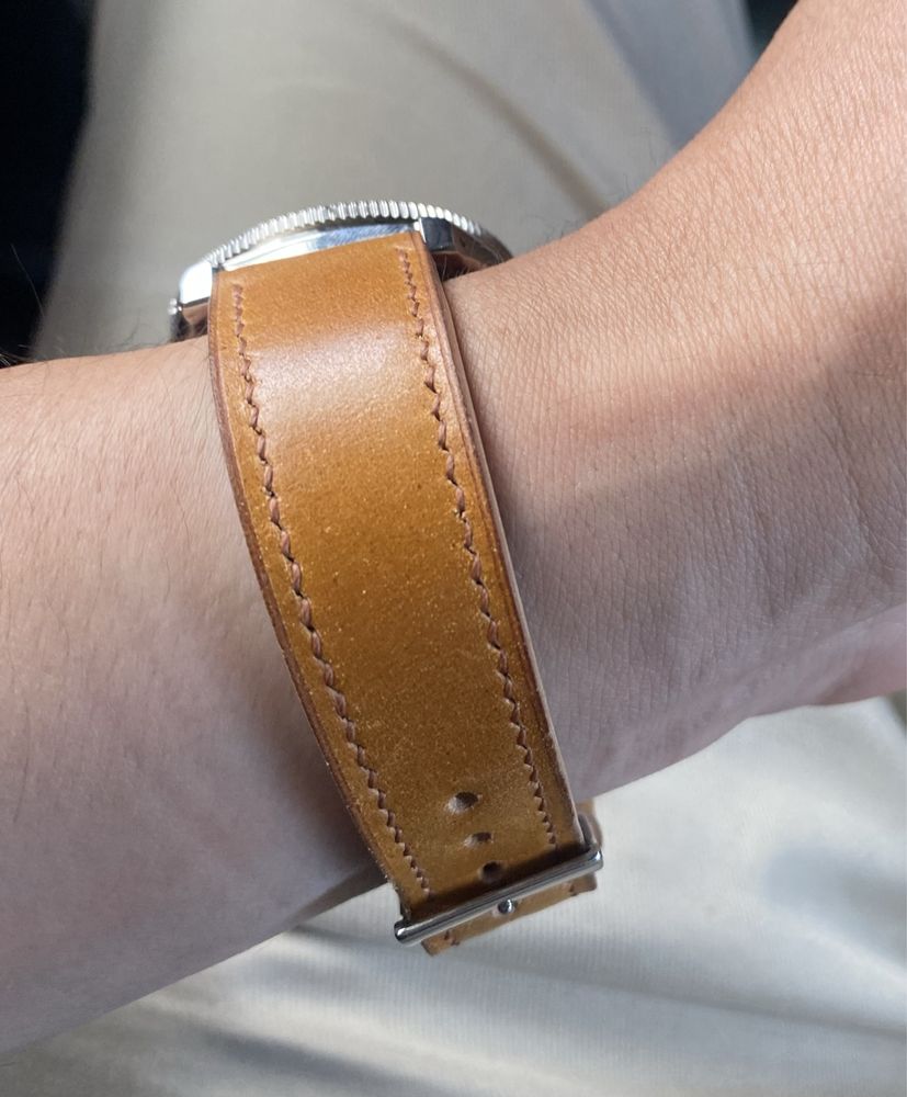 Curea pentru ceas handmade din piele de lux Shell Cordovan