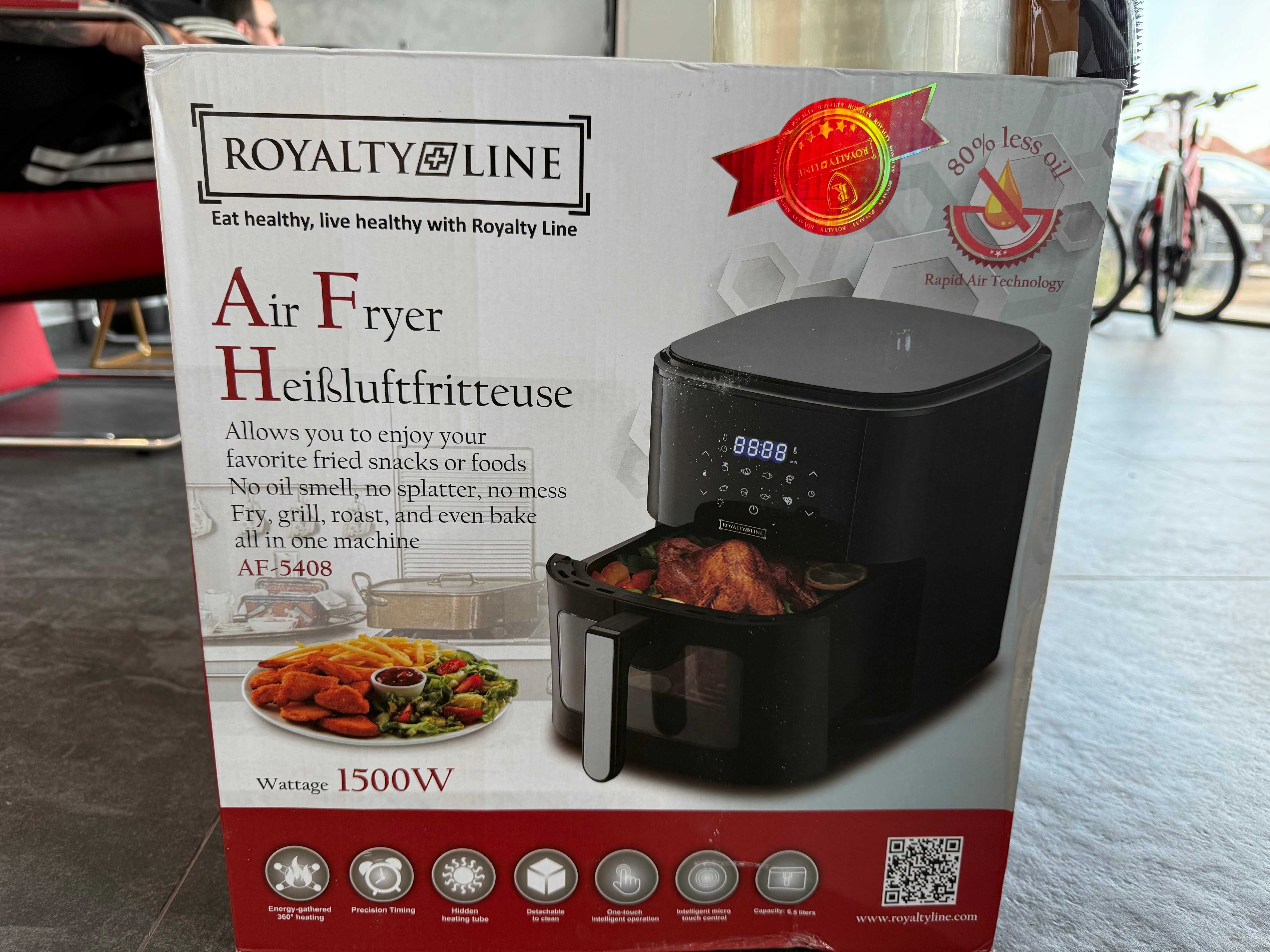 Въздушен фритюрник Royalty Line – 6.5L, 1700W / 1500W