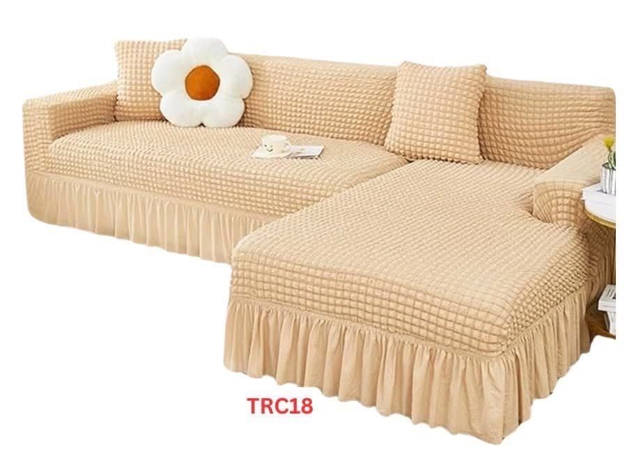 Husă din bumbac cu volănașe pentru colțar