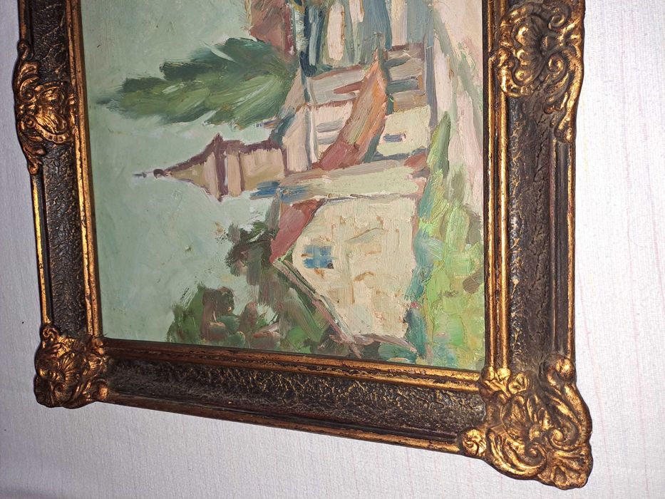 tablou pictura veche romaneasca  52/45 cm