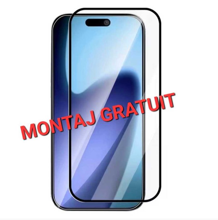 Folie Sticla Full iPhone 17 Air 16 Plus / 17 Air / 15 / 14 /13 Pro Max