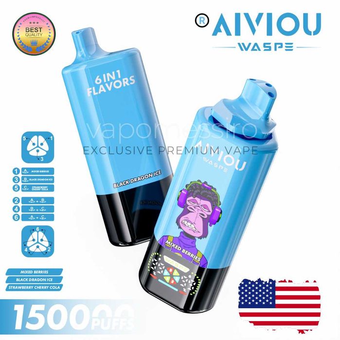 Vape Magnific Waspe 150.000 puffuri 6in 1 Hexagon !