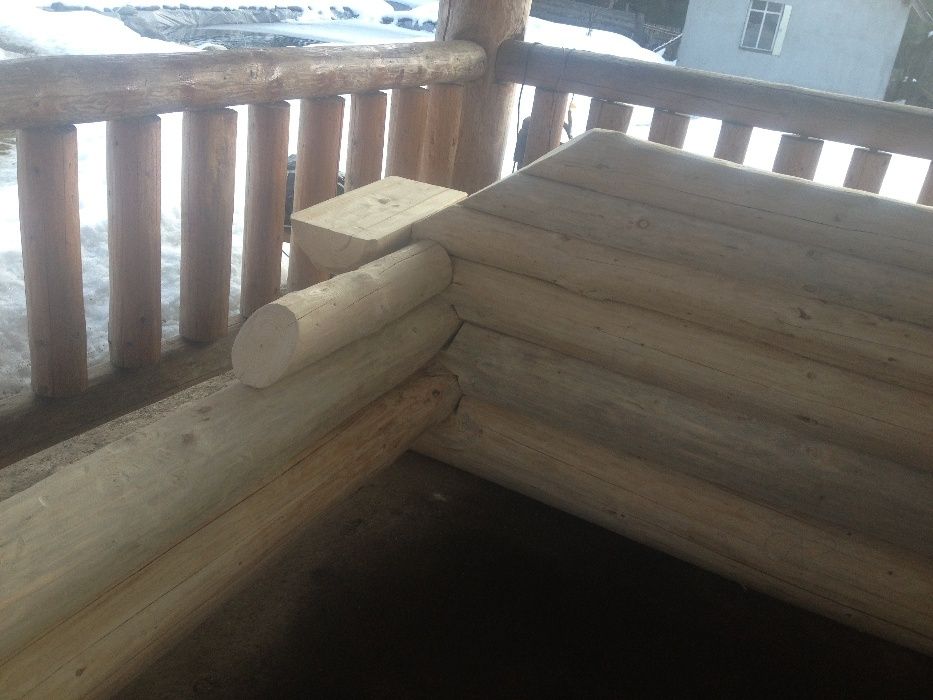 pat masiv din lemn de brad sau molid
