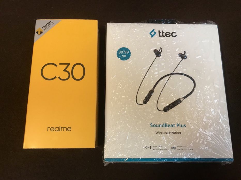 Realme C30 чисто нов неразпечатан + бонус