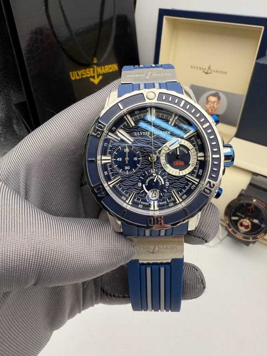 ulysse nardin marine silver blue