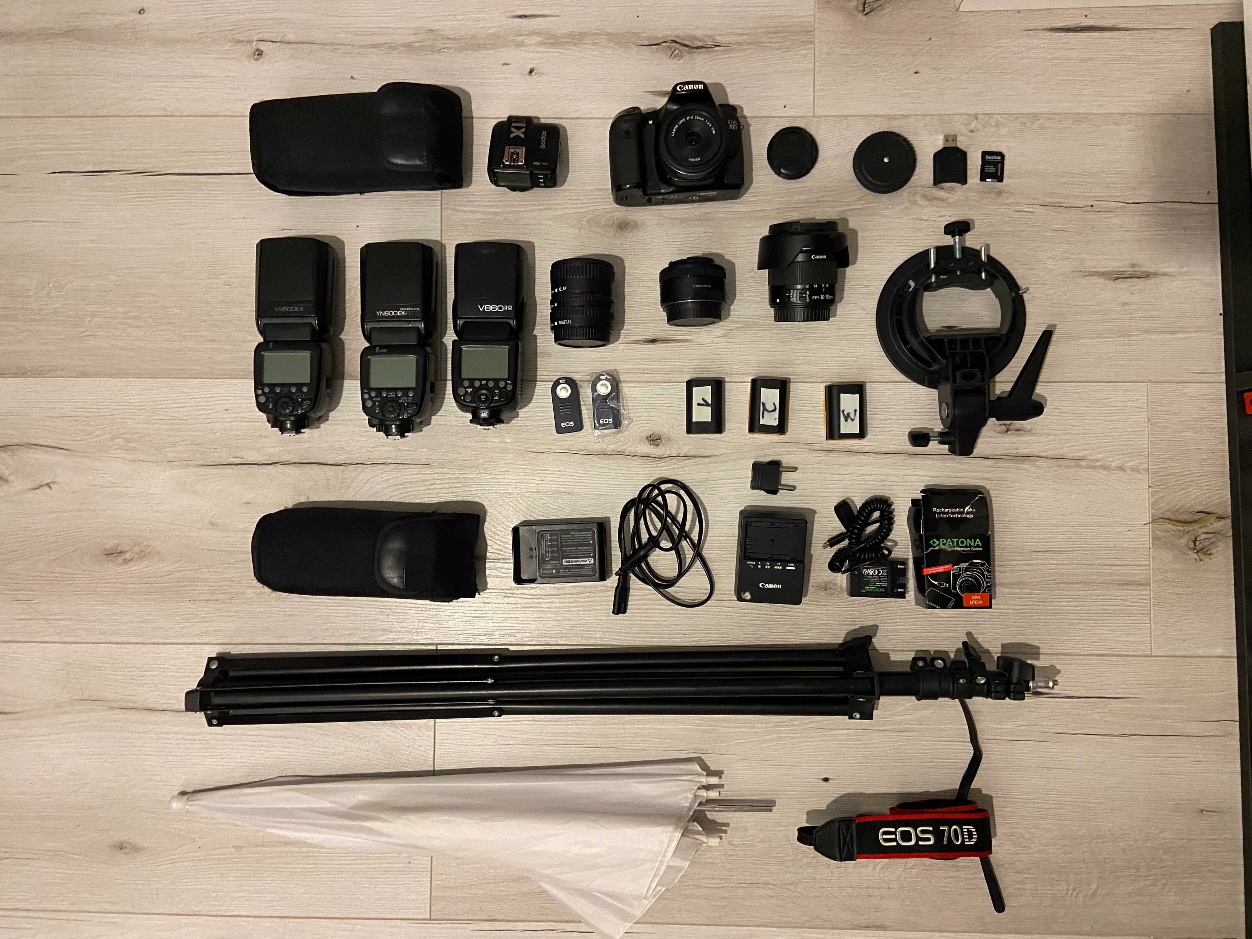 Kit complet fotografie – Canon 70D + obiective + blitzuri + accesorii