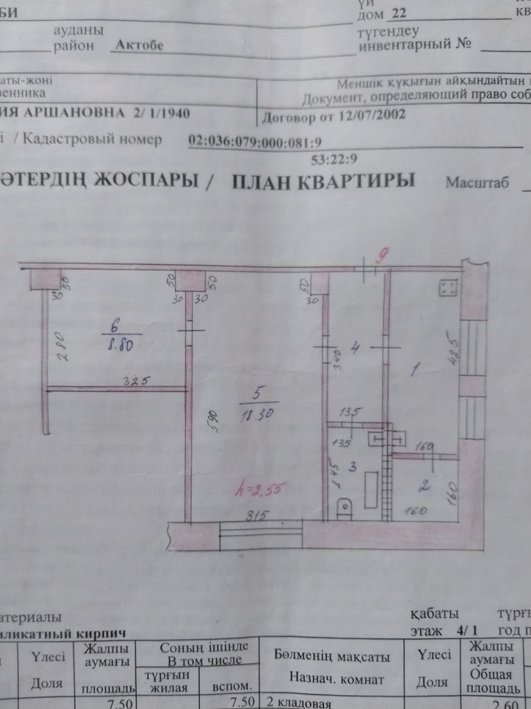 Срочно продам 2х.ком.кв