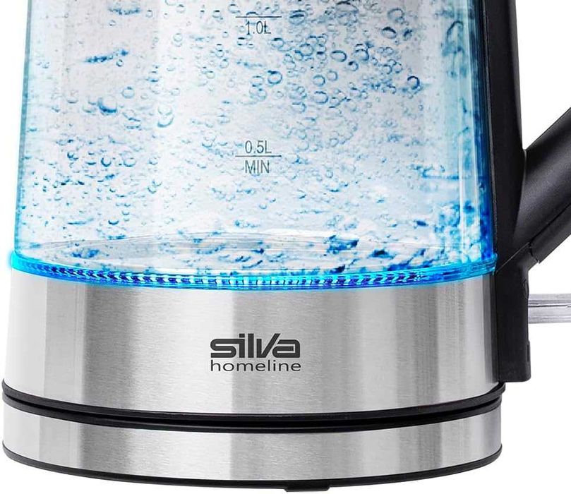 Стъклена кана за вода SILVA SCHNEIDER 1,7 литра, 2200W, лесно пълнене