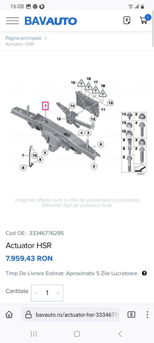 Caseta directie spate bmw f10 f01