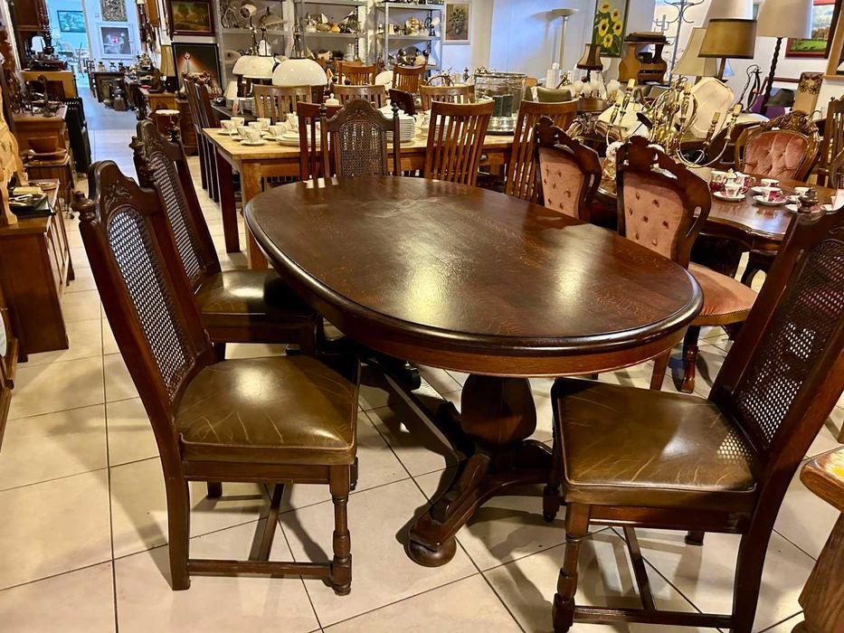 Масивна дъбова маса + 4 стола Холандия