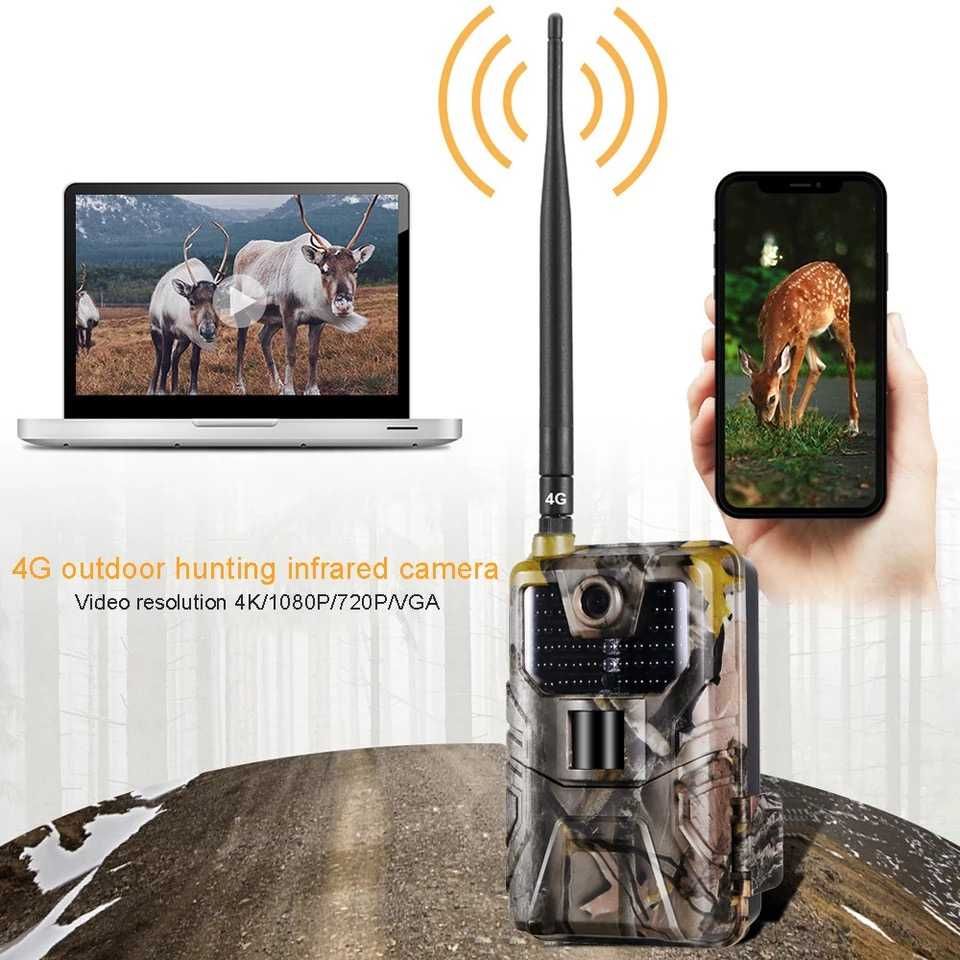 Camera de vanatoare/supraveghere 4G Trail cam HC 900PRO Live video App