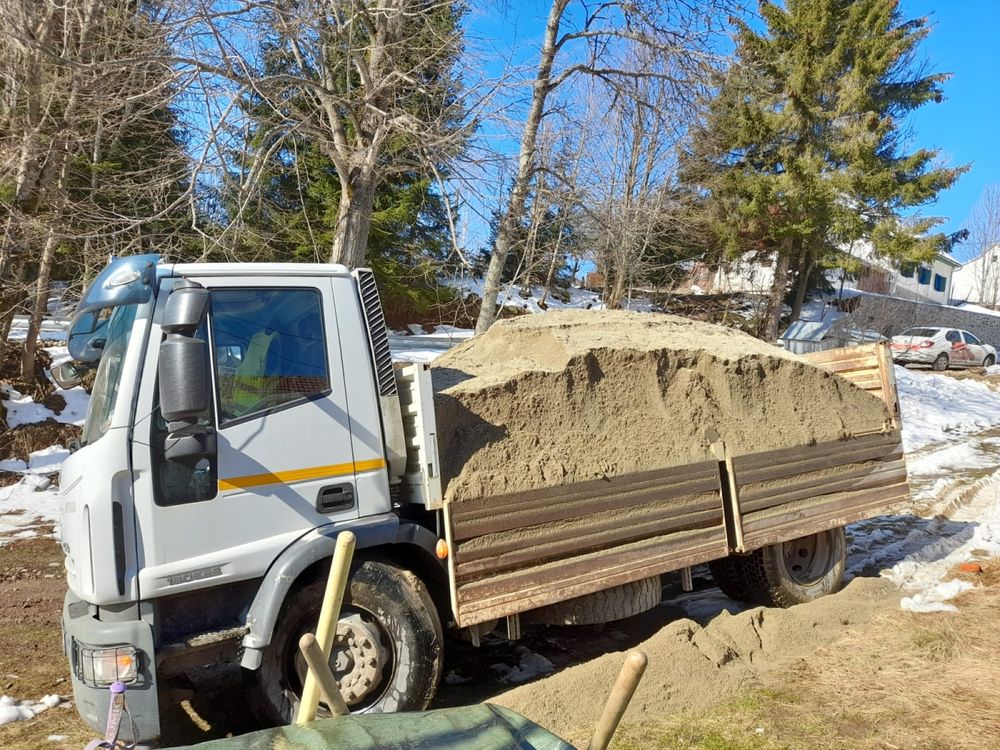 Transport materiale de constructii, nisip, sort, excavări, săpături