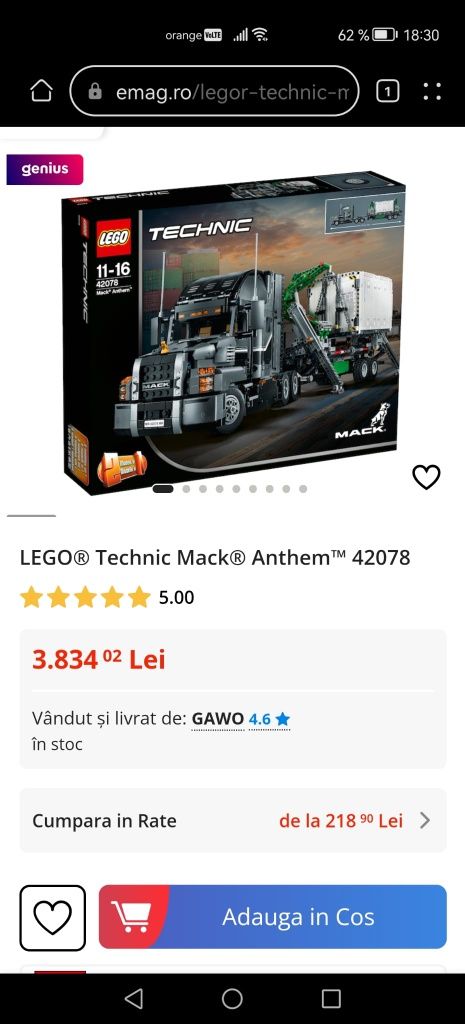 Lego Tehnic Mack Anthem