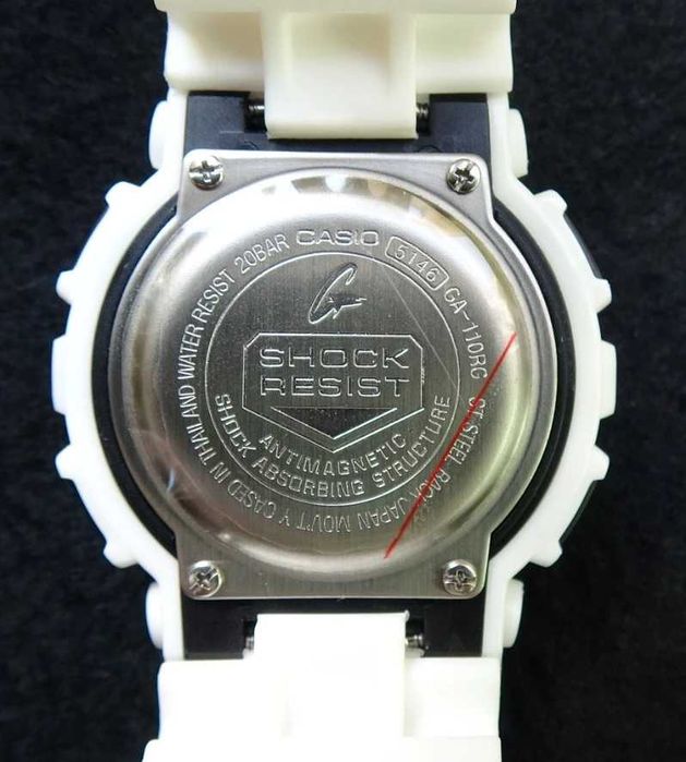 Ceas Sport CASIO G-SHOCK GA-110 WHITE&GOLD-ALB Lucios Nou !! 2025 !!