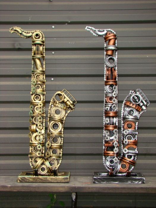 Sculpturi decorative ÏNSTRUMENTE MUZICALE- stil industrial steampunk.