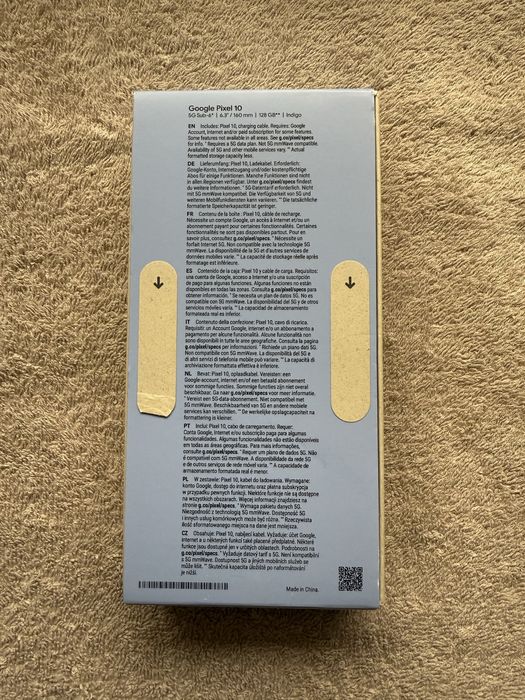 Google pixel 10 128GB indigo SIGILAT