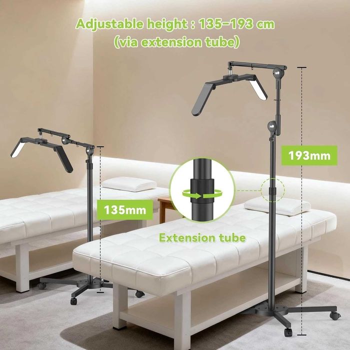 STASUN Сгъваема подова LED лампа-полумесец, димируема, 45W, 71 см