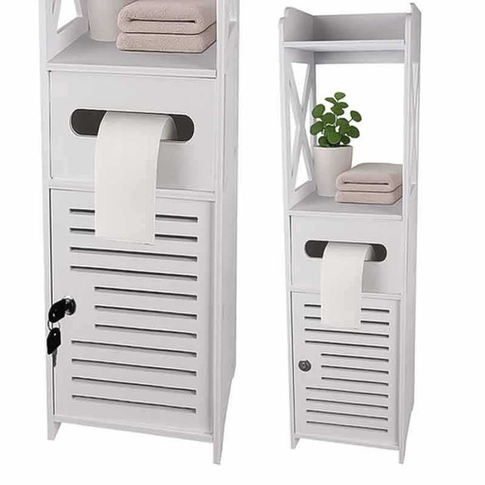 Шкаф за баня с поставка за тоалетна хартия, Ruhhy