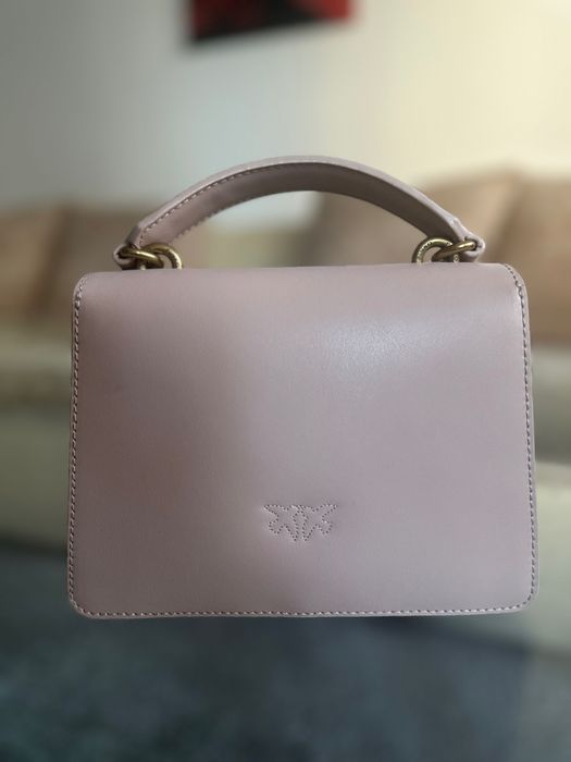 Чанта Pinko, цвят пудра