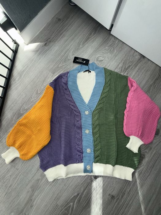 Cardigan colorat , marime universala
