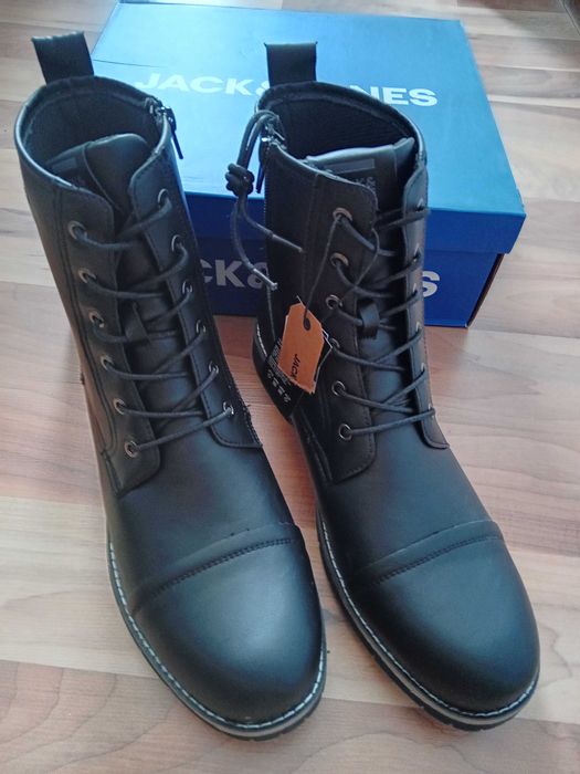 Jack&Jones/Dockers  Нови топли естест. i eko кожа  боти №45