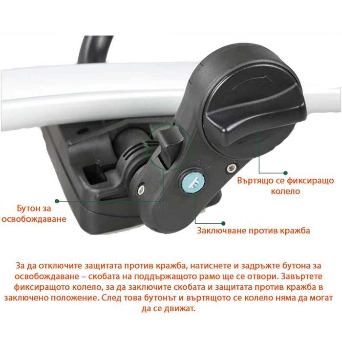 Багажник за велосипед за монтаж върху греди [нов]