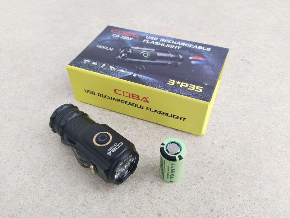Lanterna COBA CB-350X Originala 3 Cree Led P35 Acumulator Magnet 1800L
