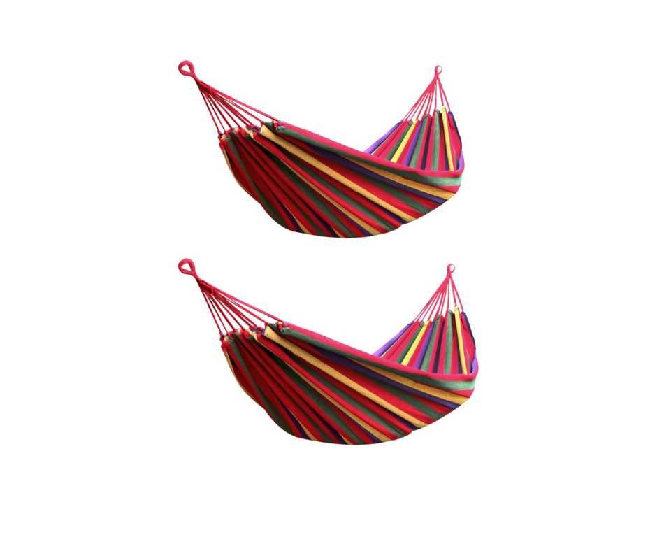 Hamac textil cu geantă de călătorie 200x80cm grădină camping