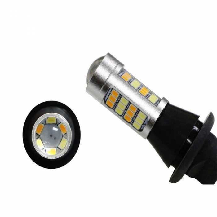 LED Диодни дневни светлини крушки с мигач и габ DRL+Turn Light  2x20W