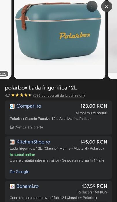 Lada frigorifica Polarbox 12L noi