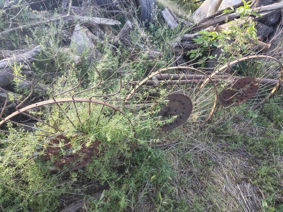 Greblă de fân cu 4 sori complet echipată