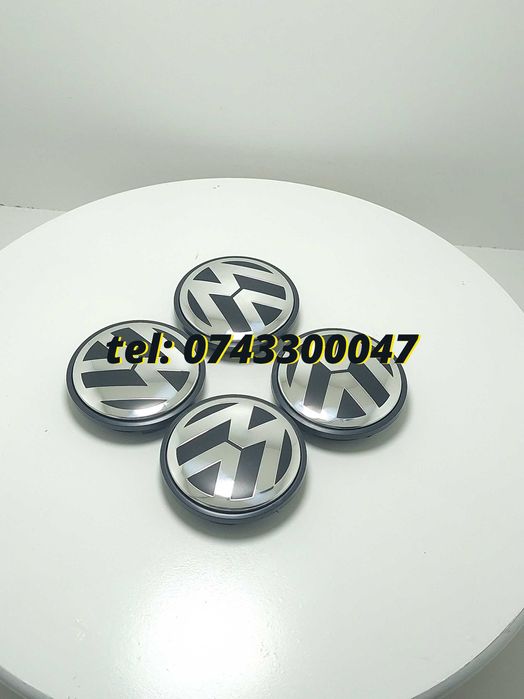 Set 4 Buc Capace Janta Aliaj Negru Cu Argintiu Vw