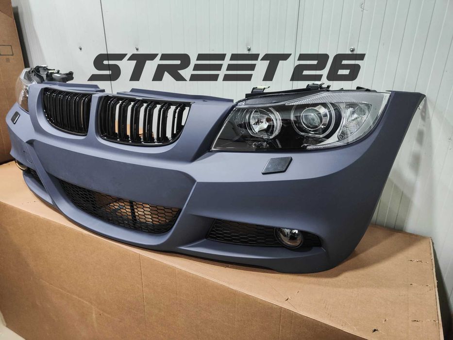 Pachet Bara Fata M BMW E90 E91 NFL (2005-2007) si Faruri Angel Eyes V1