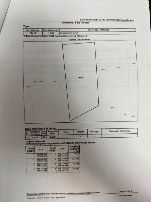 Teren Jucu de Sus, intravilan – 1.000 mp, jud. Cluj